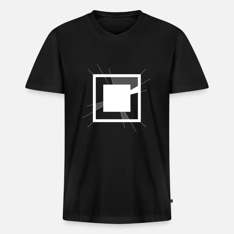 Abstract 2 - Männer Premium Bio T-Shirt mit V-Ausschnitt - Schwarz
