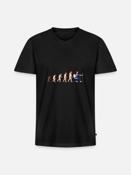 Evolution Developer Programmer Funny poison - Men's Premium Organic T-shirt with V-neck - black