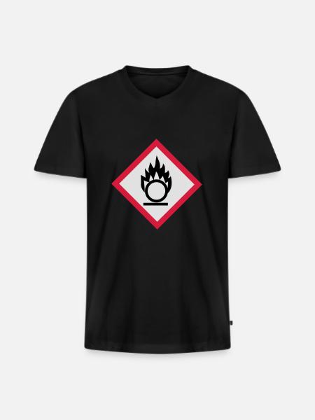 brandfoerdernd - Männer Premium Bio T-Shirt mit V-Ausschnitt - Schwarz