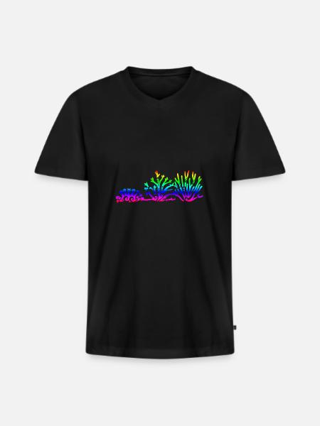 Maori koral dykker stammetatovering gaveidee - Premium økologisk T-shirt med V-hals til mænd - sort