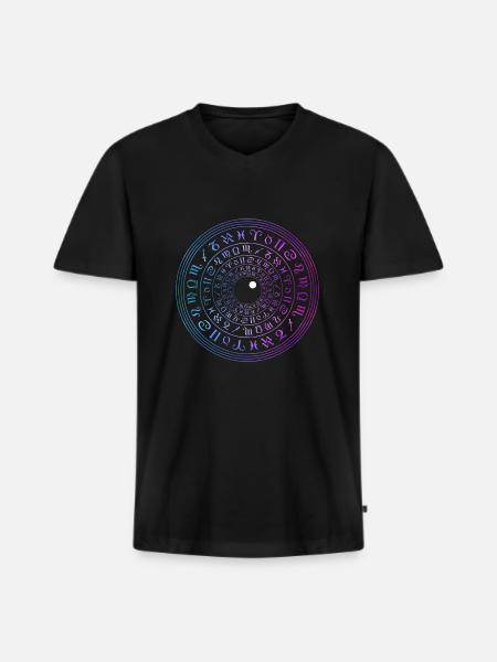 L’œil de l’univers - T-shirt encolure en V Premium bio Homme - noir