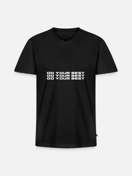 Do your best - T-shirt encolure en V Premium bio Homme - noir