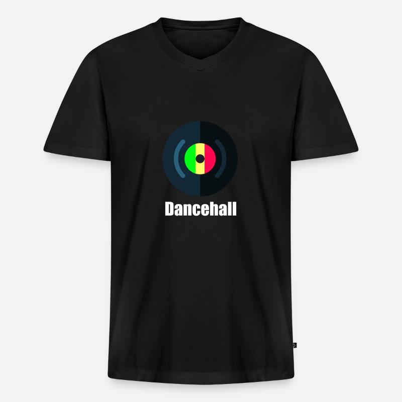 Dancehall - Männer Premium Bio T-Shirt mit V-Ausschnitt - Schwarz
