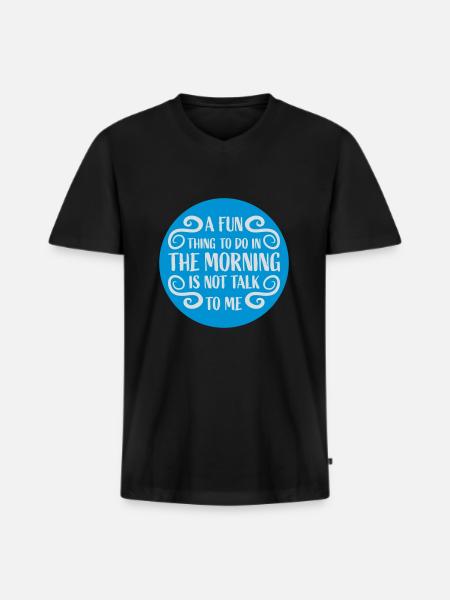ne me parle pas - T-shirt encolure en V Premium bio Homme - noir