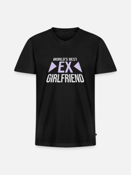 World's Best Ex Girlfriend - Men's Premium Organic T-shirt with V-neck - black
