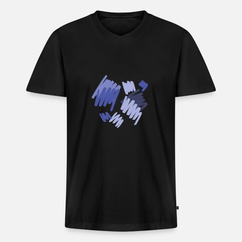 Element Blue - Men's Premium Organic T-shirt with V-neck - black