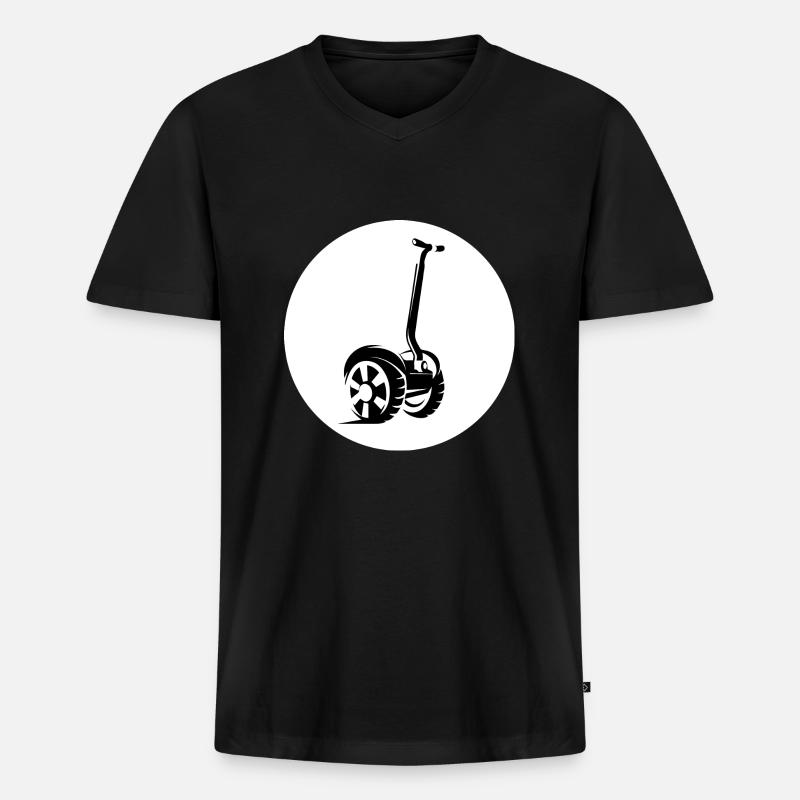 E-Scooter E-Roller Scooter - Männer Premium Bio T-Shirt mit V-Ausschnitt - Schwarz