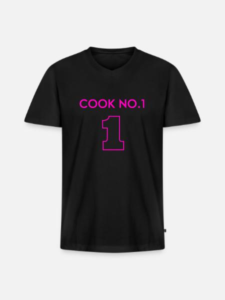 Chef number one - -starred chef - Men's Premium Organic T-shirt with V-neck - black