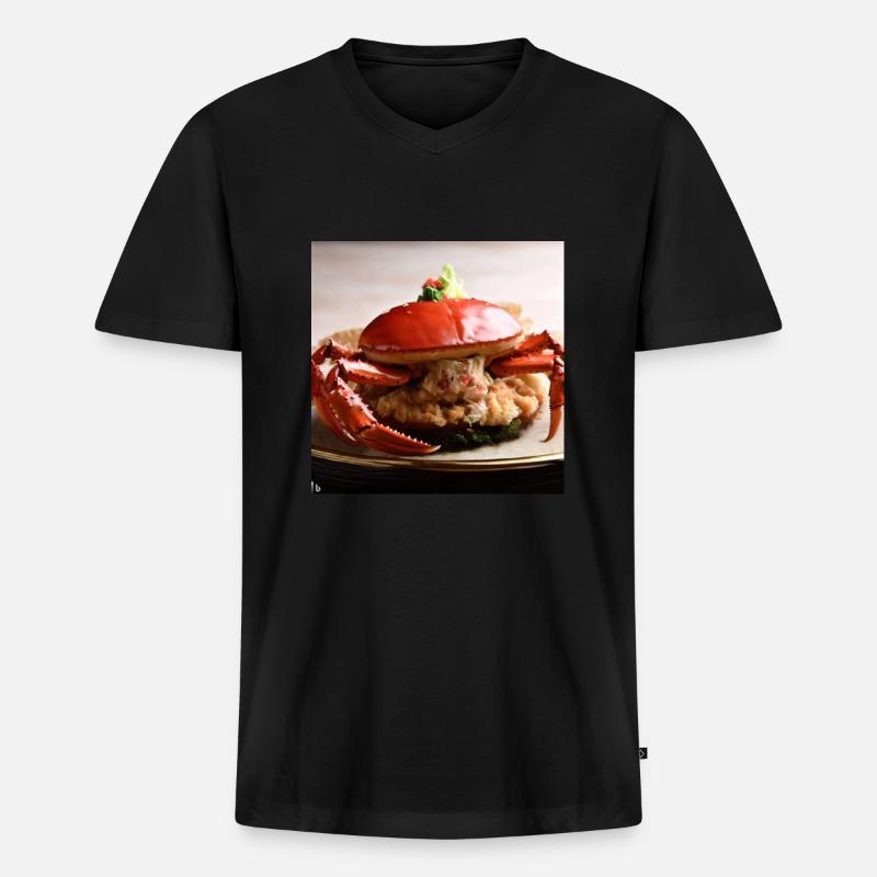 ein krabbensinniger Bürger - Männer Premium Bio T-Shirt mit V-Ausschnitt - Schwarz