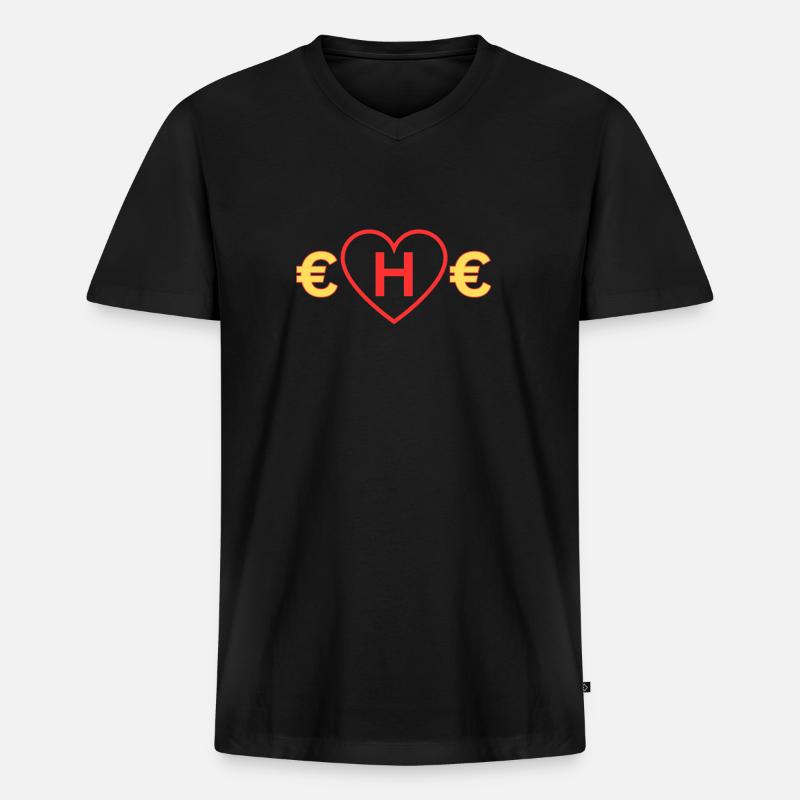Teure Ehe - Männer Premium Bio T-Shirt mit V-Ausschnitt - Schwarz