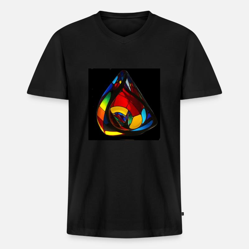Kleinsche Flasche -05- - Männer Premium Bio T-Shirt mit V-Ausschnitt - Schwarz