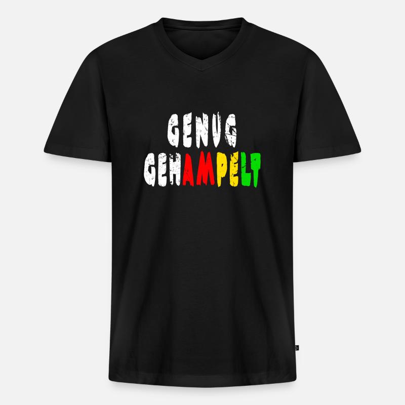 Hampel Ampel Protest - Männer Premium Bio T-Shirt mit V-Ausschnitt - Schwarz