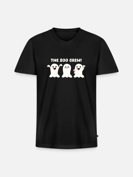Ghost Boo Crew - Men's Premium Organic T-shirt with V-neck - black