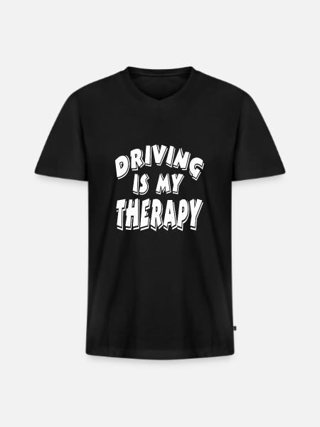 Car - Men's Premium Organic T-shirt with V-neck - black