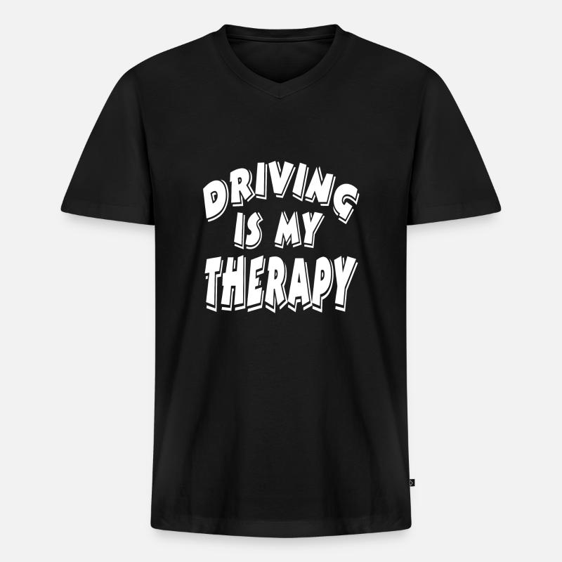 Car - Men's Premium Organic T-shirt with V-neck - black
