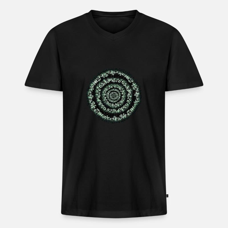 Magischer Kreis - Männer Premium Bio T-Shirt mit V-Ausschnitt - Schwarz