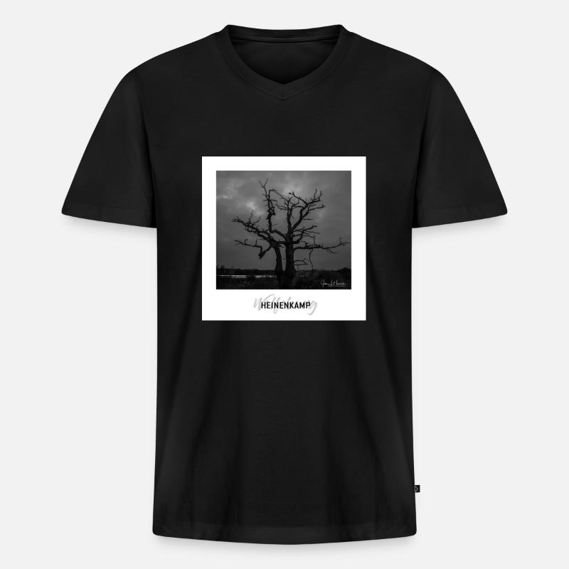 Wolfsburger Baum im Heinenkamp - Männer Premium Bio T-Shirt mit V-Ausschnitt - Schwarz