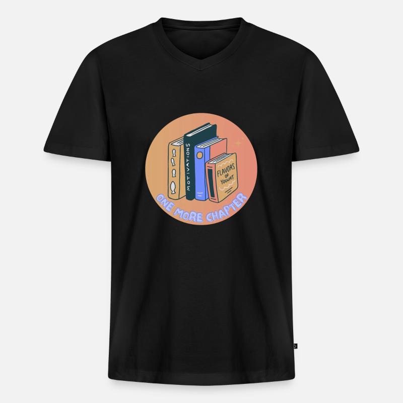 Noch ein Kapitel - Männer Premium Bio T-Shirt mit V-Ausschnitt - Schwarz