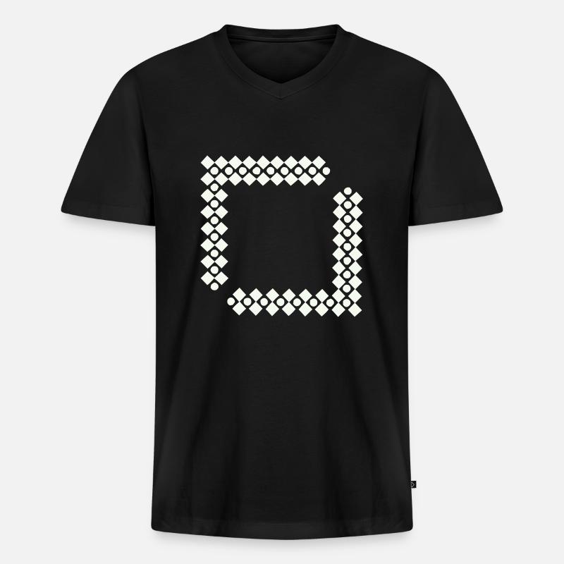 muster vriereck - Männer Premium Bio T-Shirt mit V-Ausschnitt - Schwarz