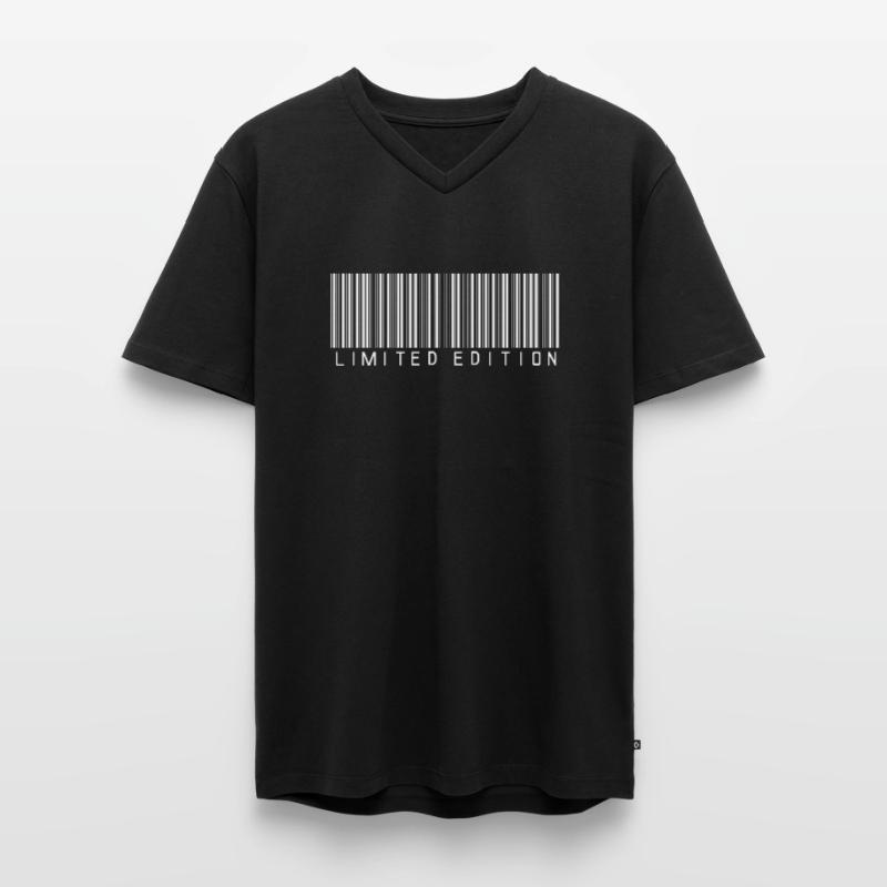 LIMITED EDITION - BARCODE - STRICHCODE - SCANNER Männer Premium Bio T-Shirt mit V-Ausschnitt