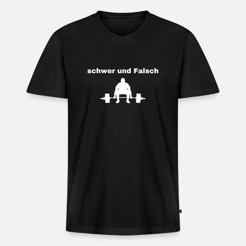 39CC0DD0 4F0C 4282 827E 15261DFCBF2A - Männer Premium Bio T-Shirt mit V-Ausschnitt - Schwarz