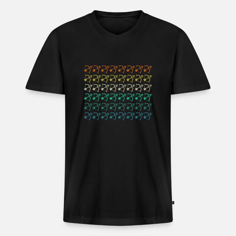 Bogenschütze Bogenschießen - Männer Premium Bio T-Shirt mit V-Ausschnitt - Schwarz