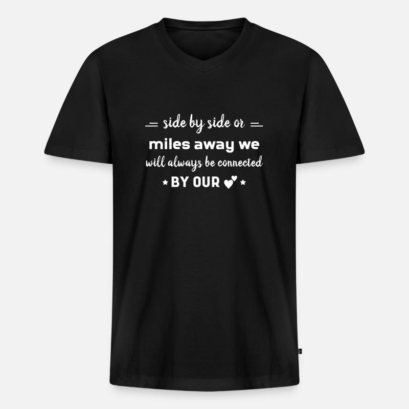 beste freunde - Männer Premium Bio T-Shirt mit V-Ausschnitt - Schwarz