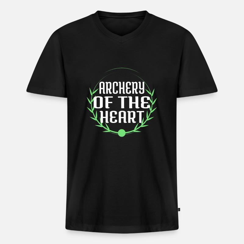 romanticism archery archery enthusiasts - Männer Premium Bio T-Shirt mit V-Ausschnitt - Schwarz
