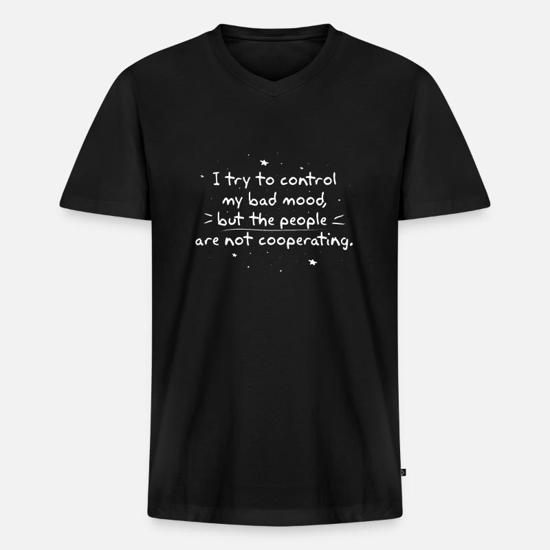 Steuerung - Männer Premium Bio T-Shirt mit V-Ausschnitt - Schwarz