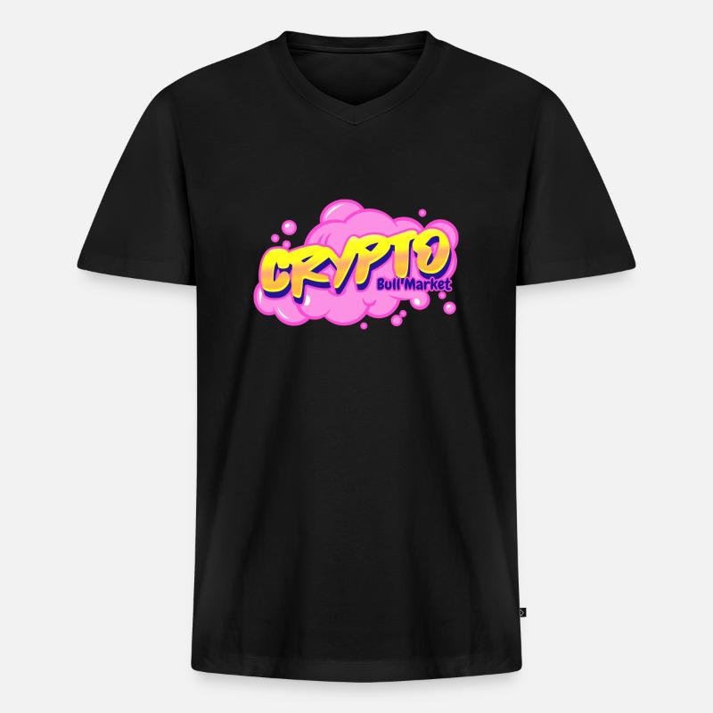 Krypto-Bullenmarkt - Männer Premium Bio T-Shirt mit V-Ausschnitt - Schwarz