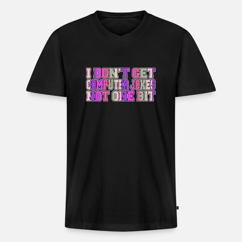 robotics statement birthday present - Männer Premium Bio T-Shirt mit V-Ausschnitt - Schwarz