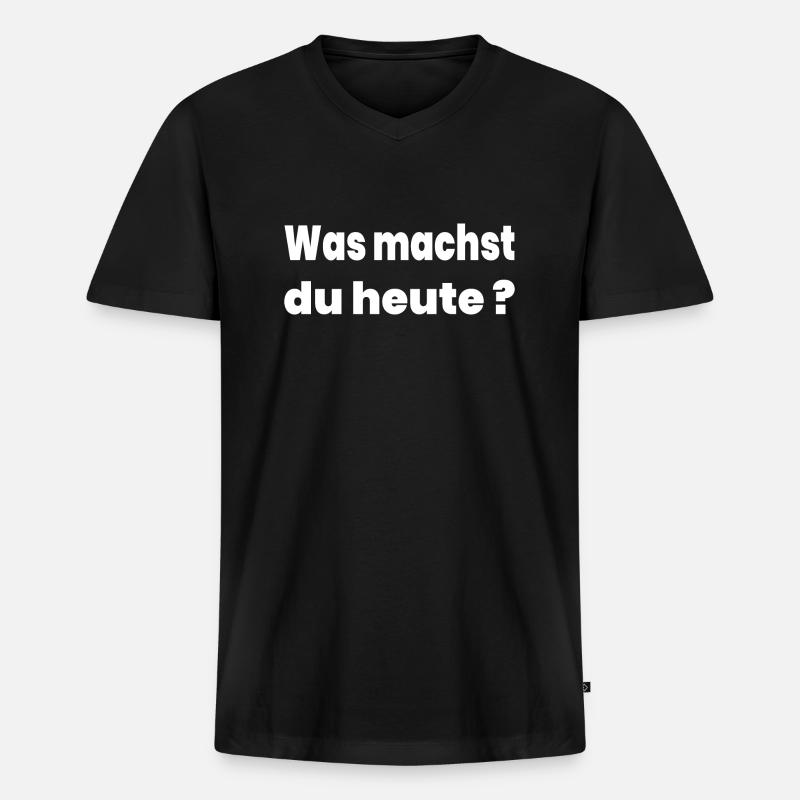 Party - Männer Premium Bio T-Shirt mit V-Ausschnitt - Schwarz