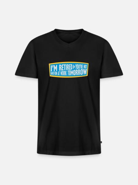 have fun at work - Men's Premium Organic T-shirt with V-neck - black