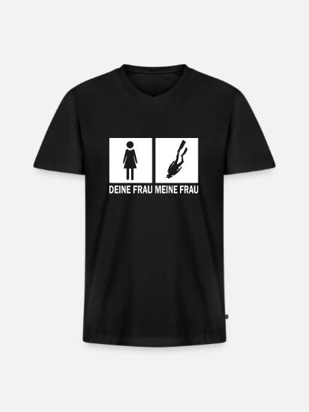 Diving Dive Dive - Men's Premium Organic T-shirt with V-neck - black
