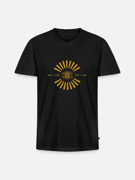 The Radiant Eye - Men's Premium Organic T-shirt with V-neck - black