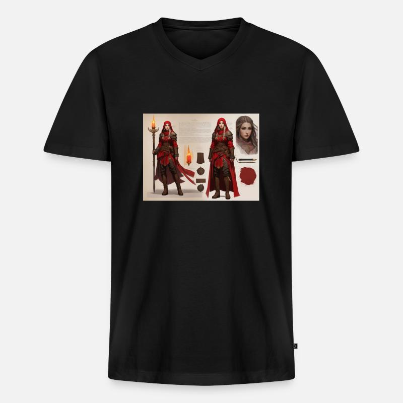Rotkäppchen-Mädchen - Männer Premium Bio T-Shirt mit V-Ausschnitt - Schwarz