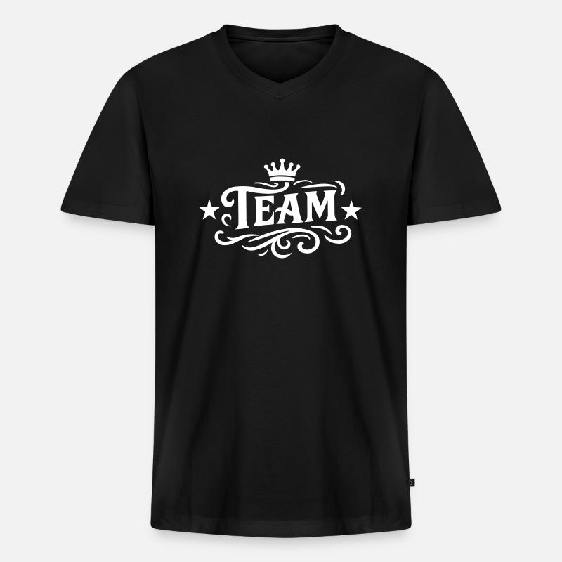 L’équipe Krone - T-shirt encolure en V Premium bio Homme - noir