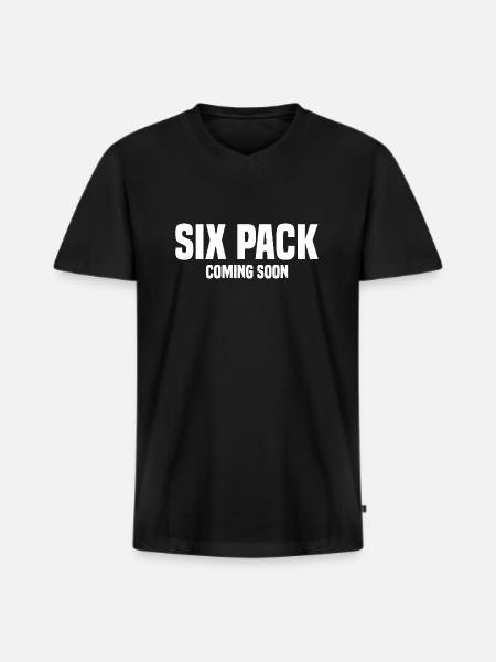 SIX PACK COMING SOON - Men's Premium Organic T-shirt with V-neck - black