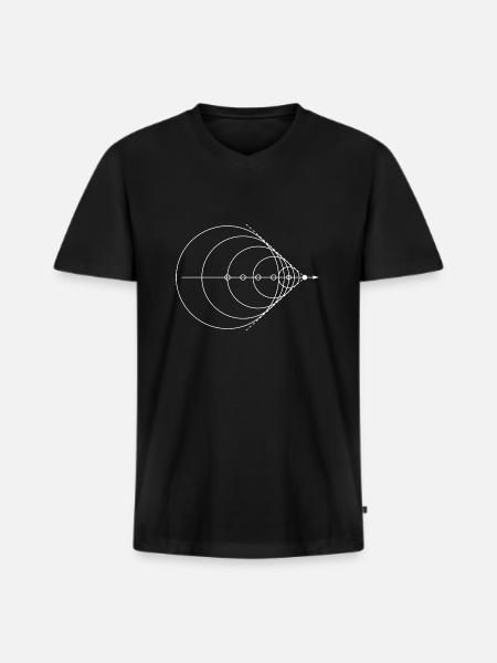 Schallmauer Physik Physiker Physiklehrer - Männer Premium Bio T-Shirt mit V-Ausschnitt - Schwarz