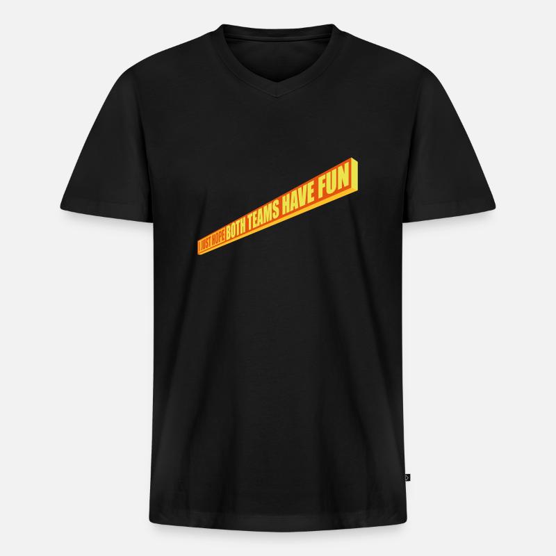 Both Teams Have Fun - Männer Premium Bio T-Shirt mit V-Ausschnitt - Schwarz