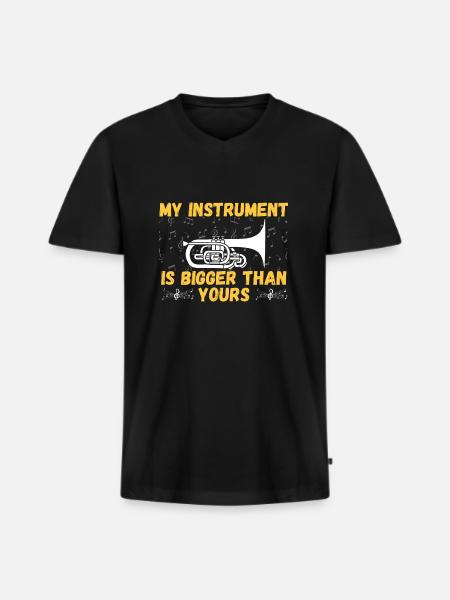 Marching Band Mellophone Musician - Men's Premium Organic T-shirt with V-neck - black