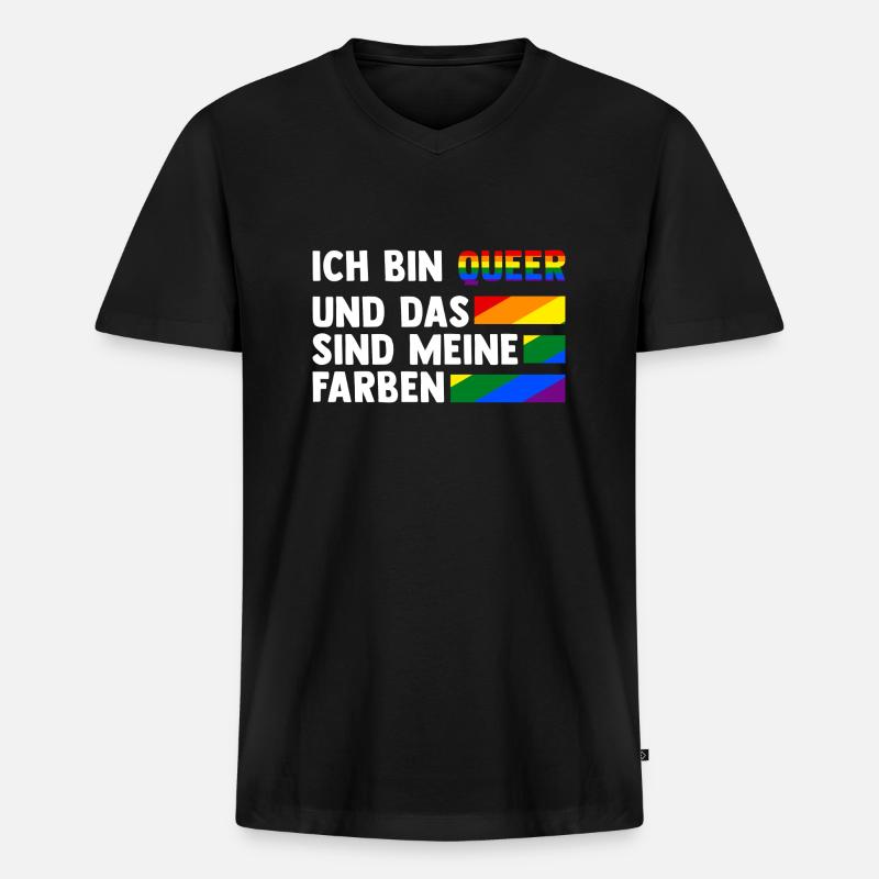 Schullehrer Lehrer - Männer Premium Bio T-Shirt mit V-Ausschnitt - Schwarz