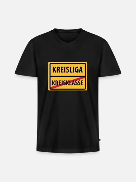 kreisliga aufstieg kreisklasse - Männer Premium Bio T-Shirt mit V-Ausschnitt - Schwarz