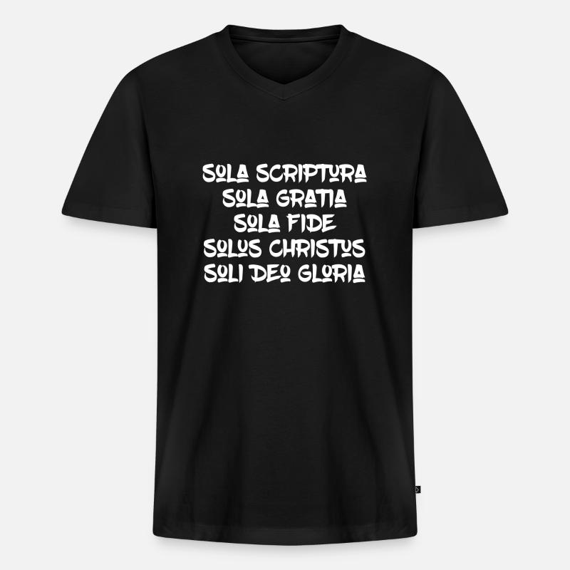 5 Solas Five Solas Graphic - Men's Premium Organic T-shirt with V-neck - black