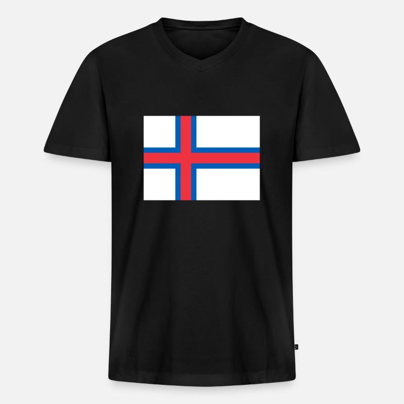 Färöer Inseln - Männer Premium Bio T-Shirt mit V-Ausschnitt - Schwarz