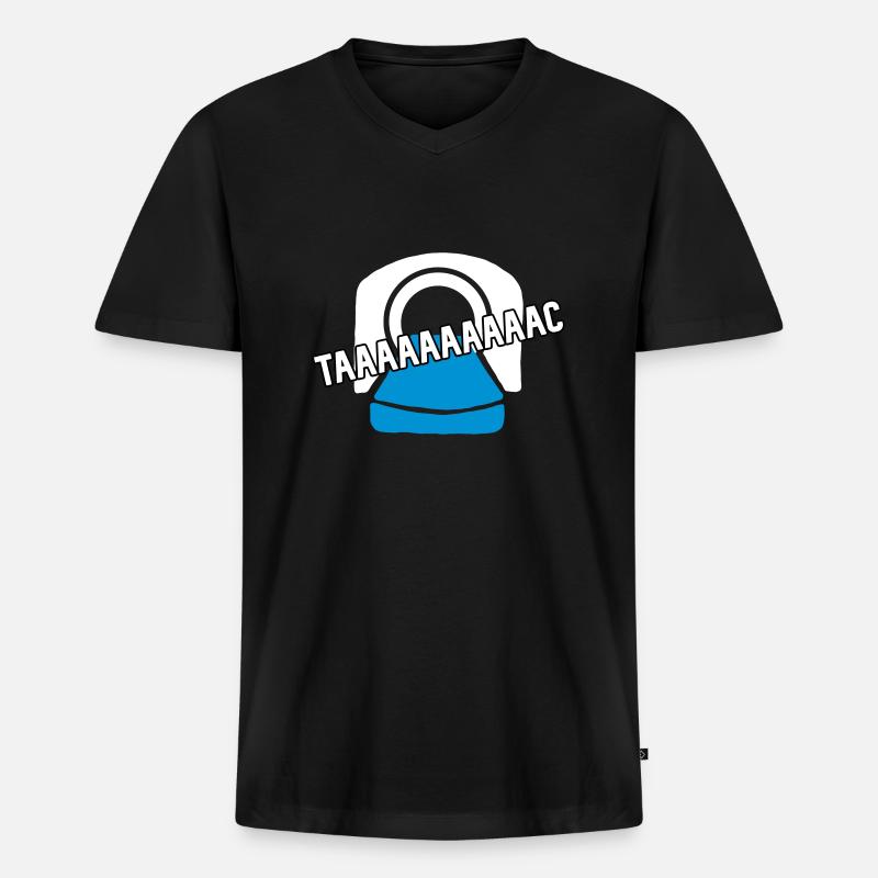 CT taaaaac - Männer Premium Bio T-Shirt mit V-Ausschnitt - Schwarz