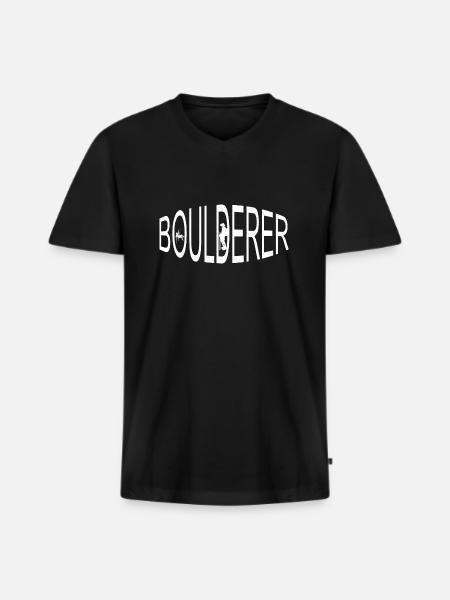 climbing - Men's Premium Organic T-shirt with V-neck - black