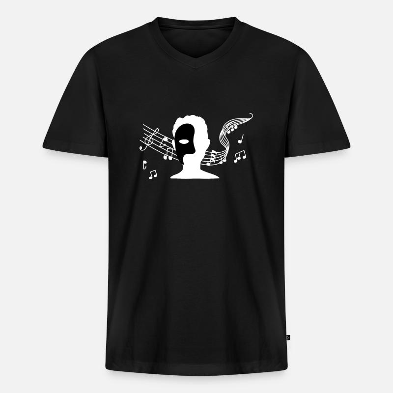 Das Phantom der Oper - Männer Premium Bio T-Shirt mit V-Ausschnitt - Schwarz
