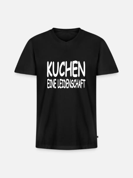 Cake - Men's Premium Organic T-shirt with V-neck - black