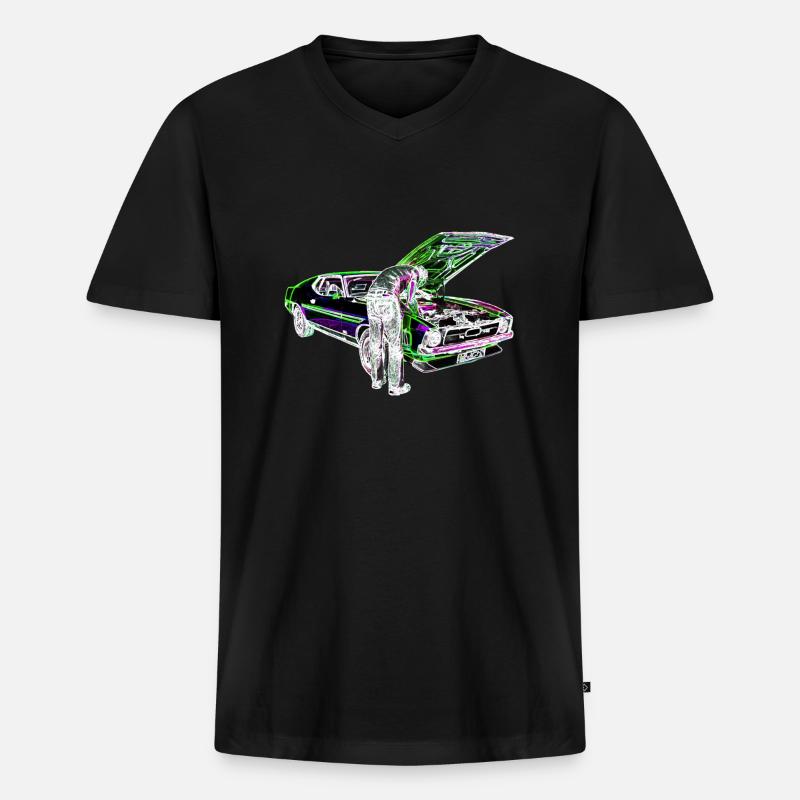 Schrauber Iinvert - Männer Premium Bio T-Shirt mit V-Ausschnitt - Schwarz